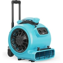 ALORAIR 4000 CFM Air Mover Blower Fan for Industrial, Floor Drying Fan, Carpet Dryer - Timer, Handle Wheelkit, Carpet Buckles, Stackable, for Water Damage Restoration and Plumbing - GE4000HTC