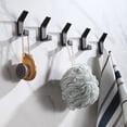 thumbnail image 3 of Gancho sin taladrar, colgador impermeable para montar en la pared, albornoz de baño, estante autoadhesivo para puerta, soporte colgante para dormitorio, sala de estar, negro Inevent HA010045-02, 3 of 6