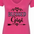 thumbnail image 4 of Inktastic Blessed Gigi Grandma Women's V-Neck T-Shirt, 4 of 5
