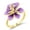 Purple, variant on Santuzza Daisy Ring 925 Sterling Silver White Cubic Zirconia Enamel Yellow Flower Statement Ring for Women