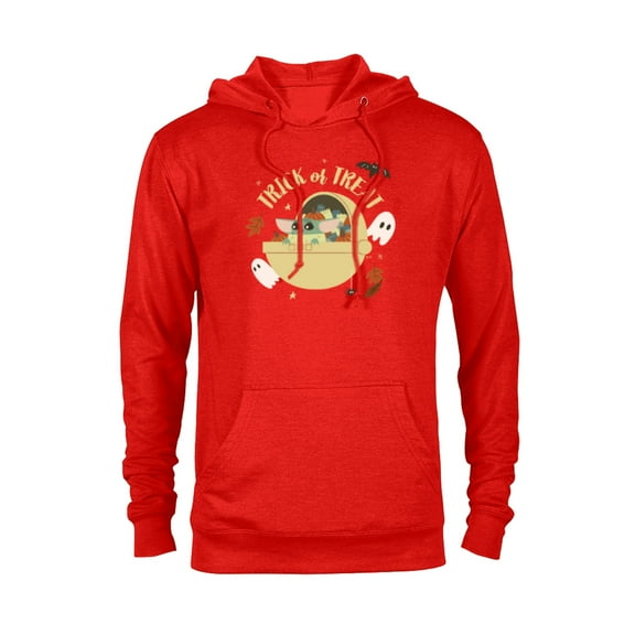 Star Wars Grogu Halloween Trick or Treat - Pullover Hoodie for Adults - Customized-Red