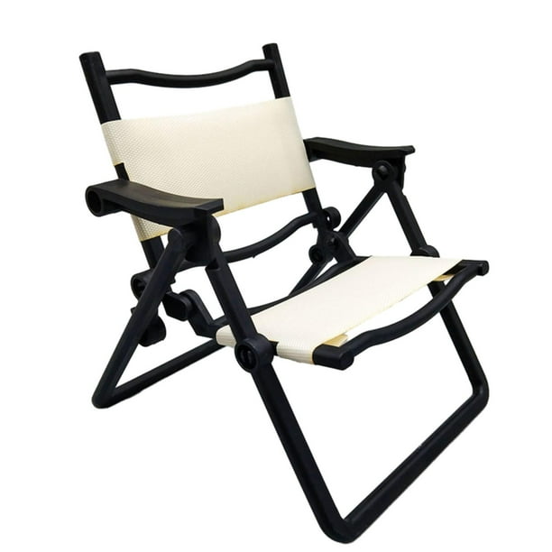 Silla de comedor plegable 1:6, accesorios casuales, mini adornos para silla de 12'' negro
