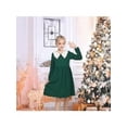 thumbnail image 3 of Vestido de Niña Verde Sólido Casual Escolar Uniforme de Estudiante Algodón Manga Larga 10 Años, 3 of 9