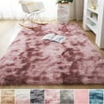 thumbnail image 2 of LELINTA Super Soft Fluffy Floor Rug Washable Shag Rug Shaggy Area Rug Bedroom Dining Room Anti-skid Carpet Yoga Mat Child Play Mat Contemporary Luxury Rug, 72''x107.8'', Pinkish Purple, 2 of 5
