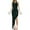 Green, variant on Wdgfv Women's V Neck Asymmetrical Fringe Hem Sleeveless Bodycon Dress Halter Backless Sequins Tassels Maxi Dress Green L