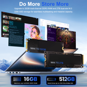 RNRUO 15.6 Laptop with Windows 11, 16GB RAM 512GB SSD, FHD Screen Full Size Keyboard, Office 2024 Included, Portable Laptop for Students and Home Use, Silver