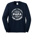 thumbnail image 2 of Wild Bobby, Papa Man Myth Legend Funny Dad Uncle Papa Granpa Dad Gift, Father's Day, Men Long Sleeve Shirt, Navy, Large, 2 of 4