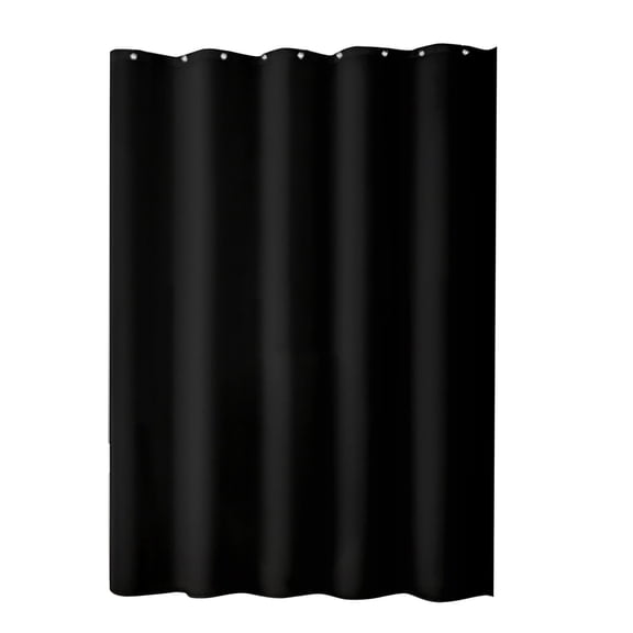pdqouc Thickened Plain Color Shower Curtain Practical Water-proof Polyester Shower Curtain Bathroom Curtain Hotel Partition Curtain Black 70 x 70 Inch