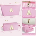 thumbnail image 3 of DAKIMOE Makeup Bag Cosmetic Bags Organizer Personalized Initial Travel Essentials Toiletry Bag for Birthday Christmas Girlfriend Teacher Valentines Day Gifts, 3 of 9