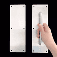 thumbnail image 4 of Jaladera Placa Para Puertas Acero Inoxidable Placa Empuje Plata, 4 of 5