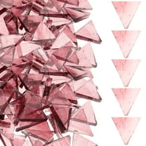 SOPOTUTU 290Pcs Dark Red Glass Fragments for Crafts, Projects, Mosaic Art, Jewelry Making, and Home Decoration