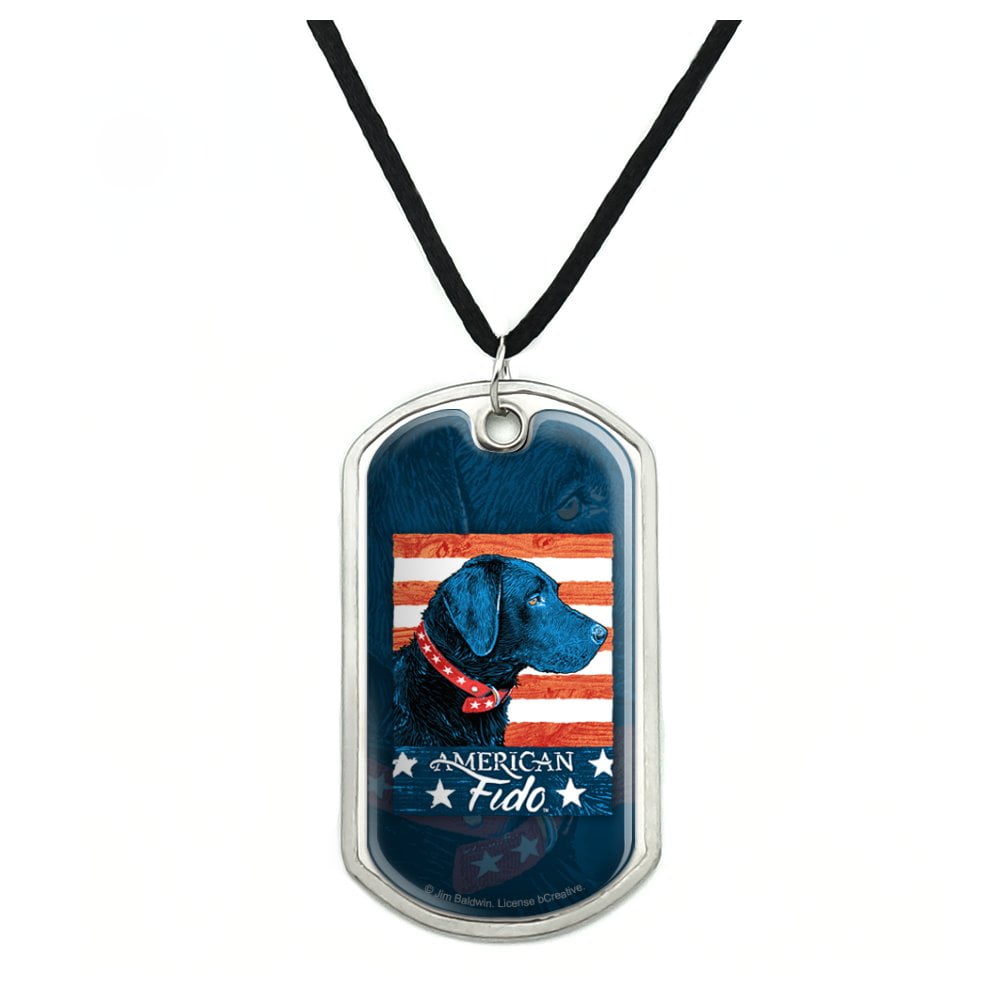 Graphics and More American Fido American USA Flag Lab Dog Military