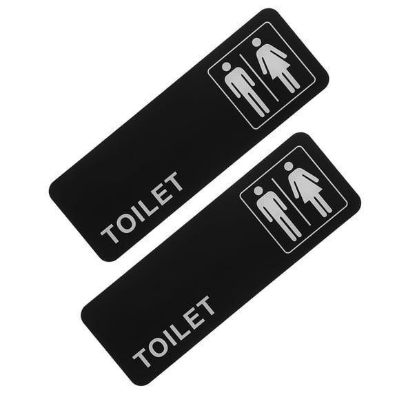 2pcs Acrylic Ladies and Gentlemen Restroom Sign Set Men and Women Bathroom Signs For Home Use