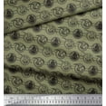 thumbnail image 3 of Soimoi Polyester Crepe Fabric Bird,Fish & Ship Ocean Print Fabric by Yard 52 Inch Wide, 3 of 3
