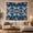 Blue Geo Bands, variant on Geometric Diamond Pattern on Symmetrical Banded Background, Calming Boho for Native Art Lovers, Southwestern Wall Decor, Housewarming Gift Tapestry Wall Hanging for Bedroom and Living Room