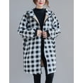 thumbnail image 2 of Women Zip-up Casual Plaid Hoodie Pocket Fall Jacket Coat Outwear GA2166, 2 of 5