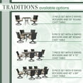 thumbnail image 4 of Hanover Traditions 5-Piece Outdoor Furniture Patio Dining Set, 4 Cushioned Wicker Back Cast Aluminum Swivel Rocker Chairs and 48" Round Cast Table, Br, 4 of 11