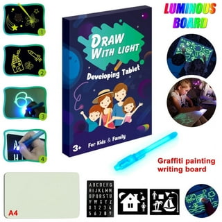 Light Drawing Board for Kids the Glow in Dark Neon Effect Draw Pad Tablet  Fun Magic Developing Toy With Led Sketch Lightboard Gift -  Sweden