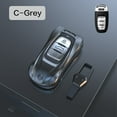 thumbnail image 3 of For Audi Key Fob Cover Case, Compatible with Audi A3 A6 A7 A8 E-Tron S3 S6 RS6 S7 RS7 Q7 SQ7 Q8 SQ8 3 Button with Keychain, 3 of 10