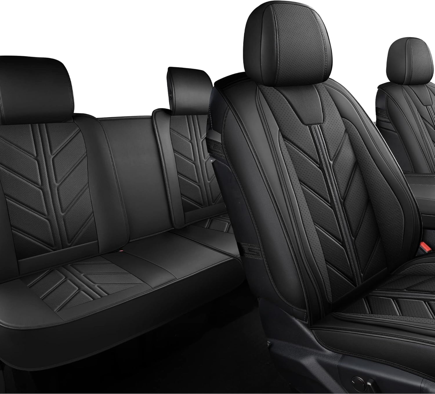 Pickup Seats Covers Compatible with Toyota Tacoma 2005-2023 Pro TRD Sport Trall Special Edition Faux Leather