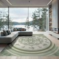 thumbnail image 2 of ODIKA 6'x9' Washable Area Rug Easy Care, Non-Shedding, Farmhouse Balanced Composition Cream Forest Vintage Hardwood for Queen Size Bedroom Under Bed Master Suite, 2 of 7