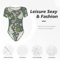 thumbnail image 5 of Picia Retro Bunny Floral Womens One Piece Swimsuits Modest Tummy Control Bathing Suits Lace Up Slimming Swim Suit-X-Large, 5 of 9