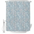 thumbnail image 2 of Gray Blue Dandelion Waterproof Fabric Shower Curtain,Spring Flowers Modern Minimalist Waterproof Fabric Shower Curtain for Bathroom Curtains Bathtubs Hotel Shower Curtains with 12 Hooks Long 72x78in, 2 of 8