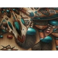 thumbnail image 4 of Ambesonne Rustic Quilted Bedspread Set 3 Pcs, Ethnic Southwestern Feathers, King Size, Redwood and Dark Turquoise, 4 of 5