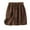 Coffee Color, variant on Fjuchai Womens Shorts Casual Summer Dressy Cotton Comfy Drawstring Elastic Waist Pocketed Pants M-3XL