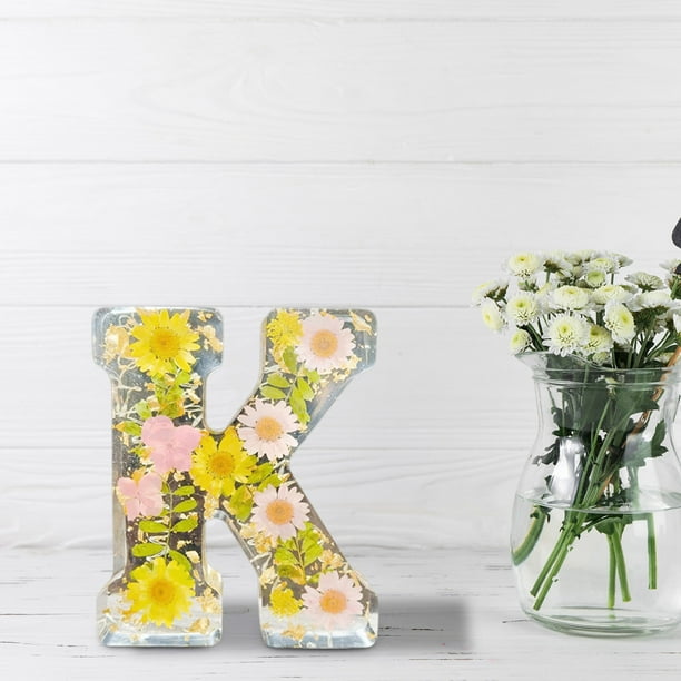Flower Night Light Flower Letter Resin Home Decoration Gift