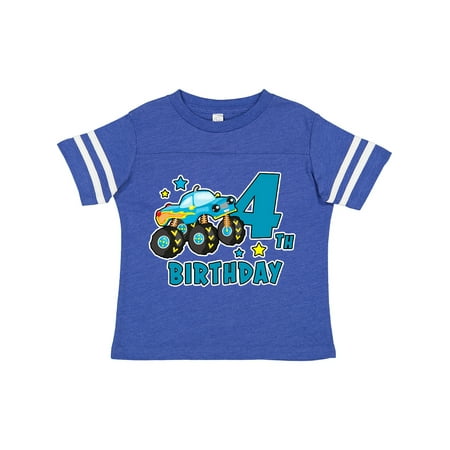 

Inktastic 4th Birthday Monster Truck Gift Toddler Boy Girl T-Shirt