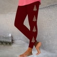 thumbnail image 3 of Iyufng Christmas Leggings for Women Plus,Christmas Fashion Casual Christmas Printed Yoga Leggings Graphic High Waist Tight Leggings, 3 of 5