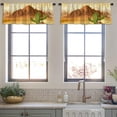 thumbnail image 3 of LALILO Kitchen Curtain Valance Desert Hills Cactus Big Rod Pocket Window Curtain 52"x 18" Set of 2, 3 of 5