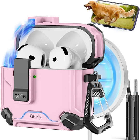 Funda para AirPods Pogelan de cuarta generación con soporte para teléfono y kit