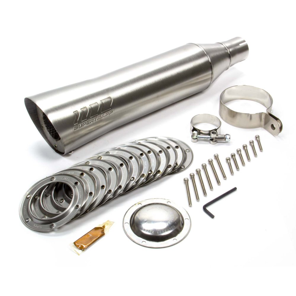 SUPERTRAPP 13/4" Center Inlet Stainless S/C Elite Muffler P/N 4431717