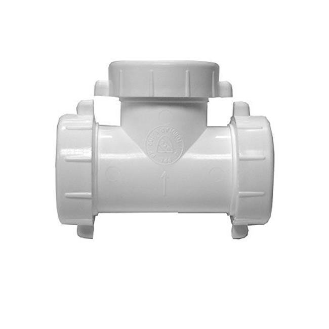 11/2" PVC Slip Joint Tee with 11/4" Washer,PartNo P37400