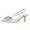 Silver, variant on XYD Women Graceful Bridal Mid Heel Slingback Sandals Slip On Bowknot Pointed Closed Toe Pump Shoes Size 7 Nude