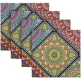 thumbnail image 5 of Coolnut Retro and Elegant Bohemia Cloth Napkins Set of 4, Durable Printed Washable Table Napkins for Valentines, Weddings, Dinners Parties Home Decor, 20 x 20 Inch Washcloth Gift, 5 of 7