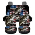 thumbnail image 6 of Qpednta Fish American Flag Car Seat Covers Full Set 4 Pack Easy to Install Front Seat Protector Auto Seat Rear Split Bench Cover Universal Automotive Seat Cover Accessories, 6 of 7