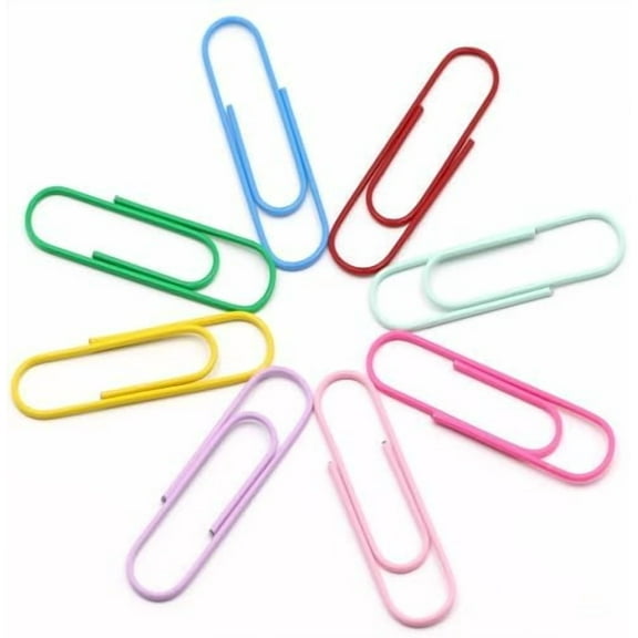 40-Pack 4 Inches Jumbo Paper Clips 100mm Large Clips Cute Needle Multicolor Clip,Office and Study Supplies Giant Paper Clips (8 Colors x 5pcs)$$Office