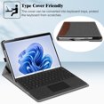 thumbnail image 6 of Fintie Case for 13" Microsoft Surface Pro 10 / Surface Pro 9 5G - Multiple Angle Viewing Portfolio Cover with Pocket and Stylus Holder, Compatible with Type Cover Keyboard, Gray/Brown, 6 of 9