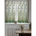 thumbnail image 4 of Dark Green Grass Curtains 45 Inch Length,Sheer Curtains for Bedroom Living Room Window Flower Dragonfly Retro Pastoral Rustic Rod Pocket Drapes Kitchen Curtains Small Half Window 52"x45" 2 Panels, 4 of 7