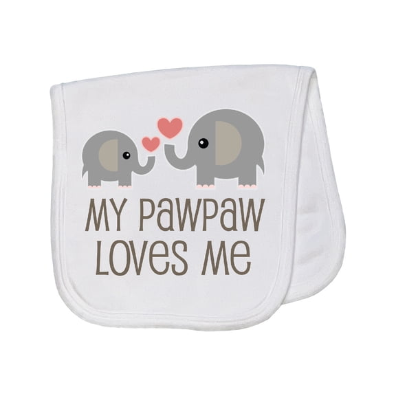 Inktastic My Pawpaw Loves Me Grandchild Baby Burp Cloth