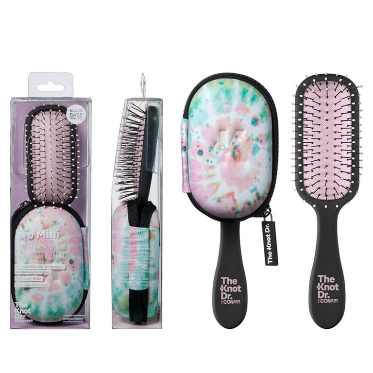 The Knot Dr. for Conair Pro Mini Wet and Dry Detangling Hairbrush
