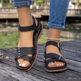 thumbnail image 6 of Xdegoge Womens Sandals Open Toe Sporty Gladiator Sandals Multi Straps Laser Cut Studded Ankle Buckle Arch Support Flatform Walking Shoes, 6 of 9