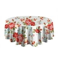 thumbnail image 5 of Pioneer Flower Floral Print Pattern Round Tablecloth 60"x60",Wrinkle Wipeable Table Cloth for Kitchen Dining Room Picnic Patio Party, 5 of 6
