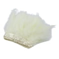 thumbnail image 1 of Rongfmy 2m Turkey Feather Fringe Trims Lace Ribbon Sewing Decorations beige, 1 of 9
