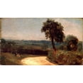 thumbnail image 2 of John Constable 18x12 Black Ornate Wood Framed Double Matted Museum Art Print Titled - The Lane from East Bergholt to Flatford (1812), 2 of 5
