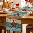 thumbnail image 6 of Western Star Country Texas Table Runner 70 Inches Long,Kitchen Dining Tablerunners Farm Vintage Wood Board Linen Table Runners Dresser Scarves for Home Dinner Wedding Holiday Party Decor, 6 of 9