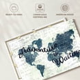 thumbnail image 6 of Elephant Stock Adventure Is Waiting Wolrd Map Wall Art - Horizontal Canvas Wall Art - Living Room Wall Decor - Map Canvas - Blue And Beige Decor - 30" x 20", 6 of 8